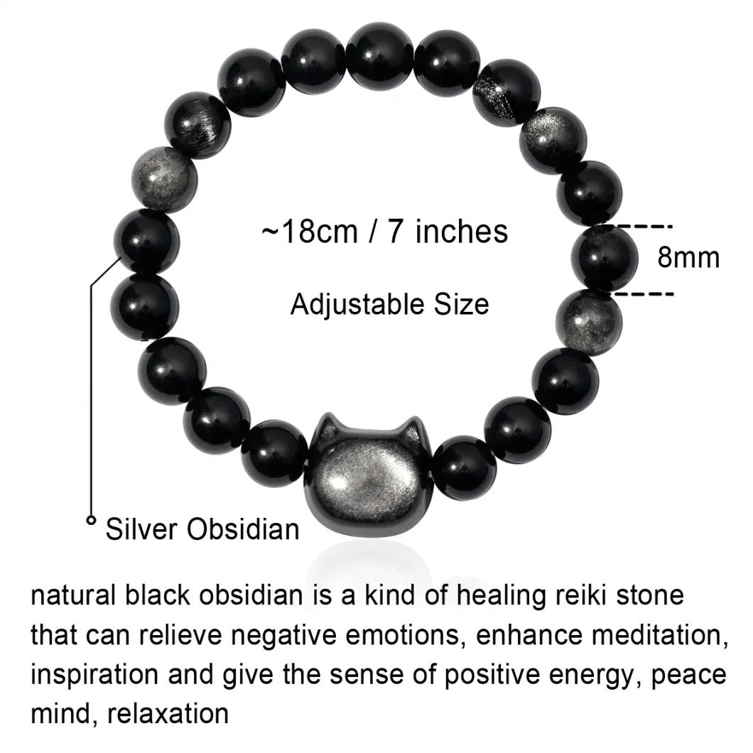 Wholesale Healing Stone Beads Crystal Energy Handmade Charm Bracelet