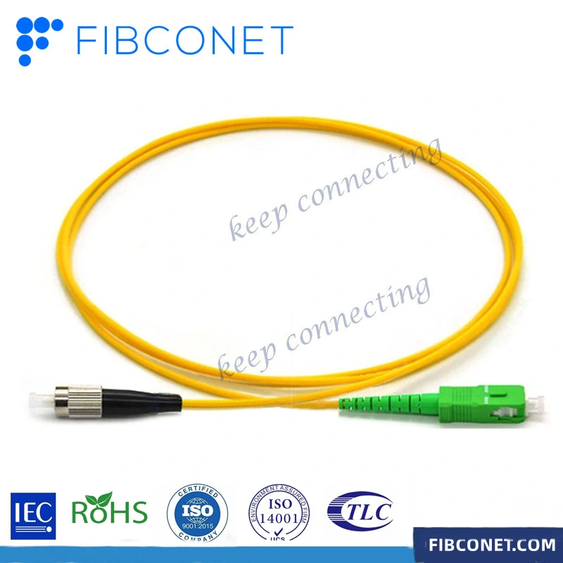 FTTH Sc LC FC-FC 3.0/2.0 Sm mm Sx Fiber Optic FC Patch Cord with LSZH/PVC Material