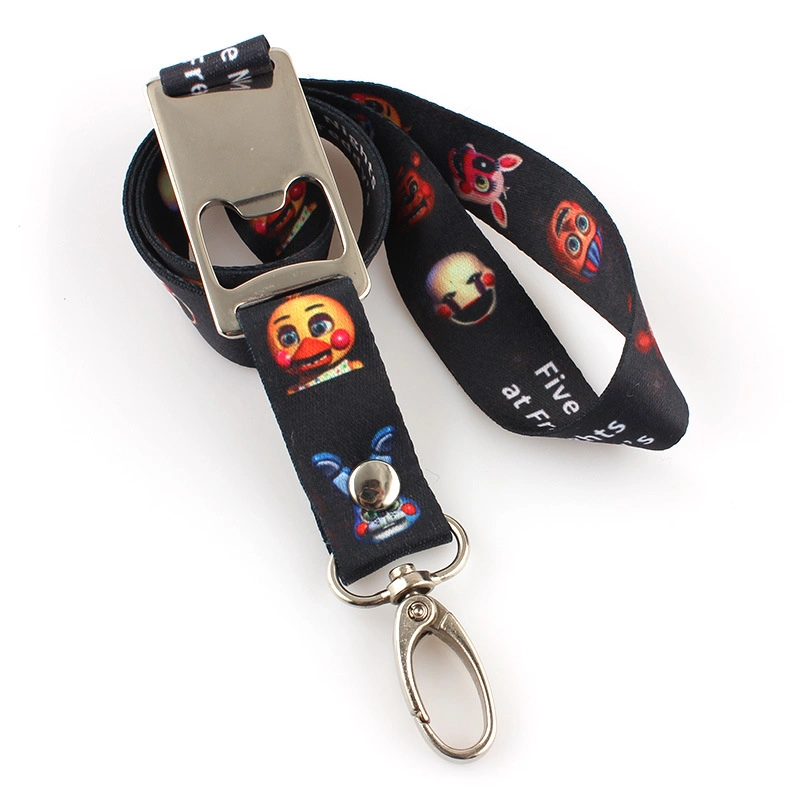 Factory Custom Polyester Heat Transfer Brand Lanyard Convenient Personality Multi-Functional Metal Bottle Opener Lanyard Wholesale