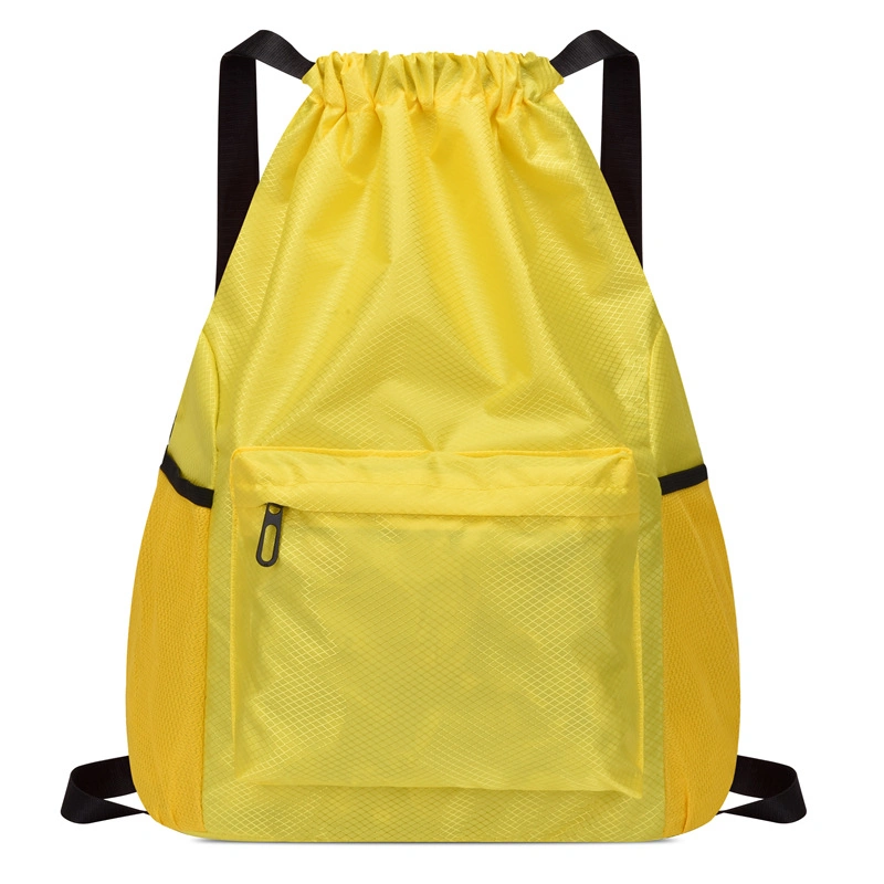 Waterproof Outdoor Sports Backpack with Zipper and Drawstring Pockets