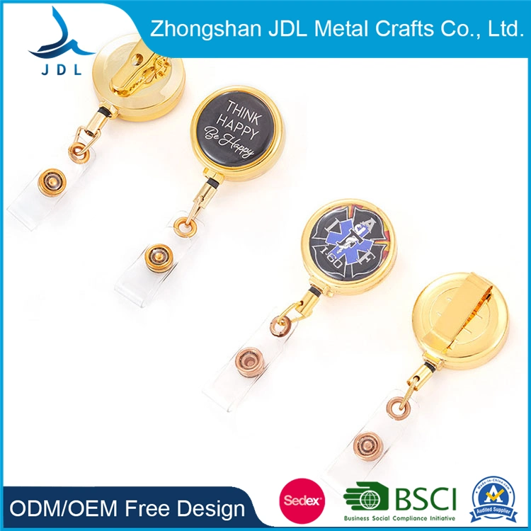 Wholesale China Custom Iron Stamping Nickel Plating Nursing Name Badge Retractable Badge Reel Molds for Epoxy Resin ID Card Holder