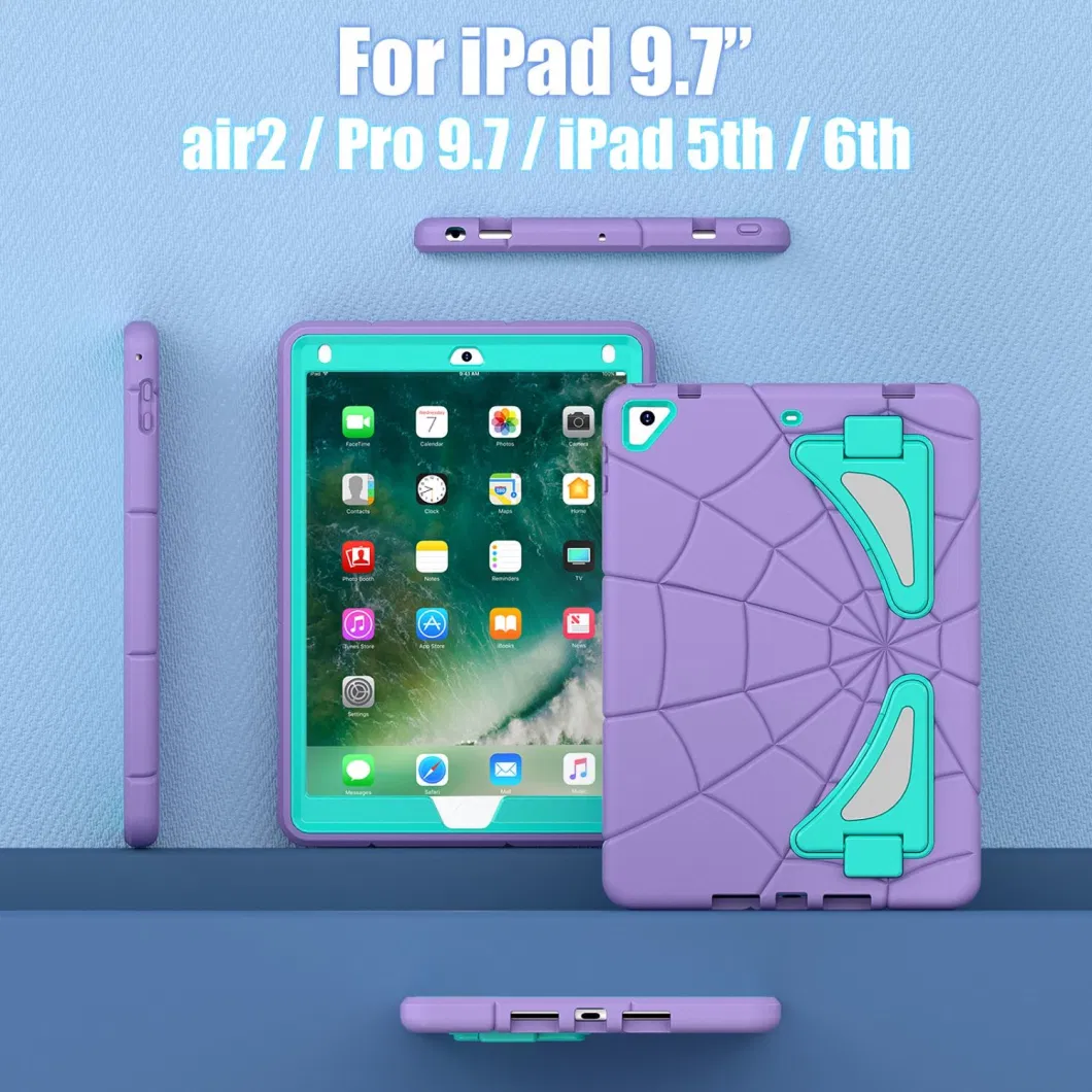 for 9.7-Inch iPad Tabet Protective Cover Shockproof Anti-Scratch Silicone PC Case