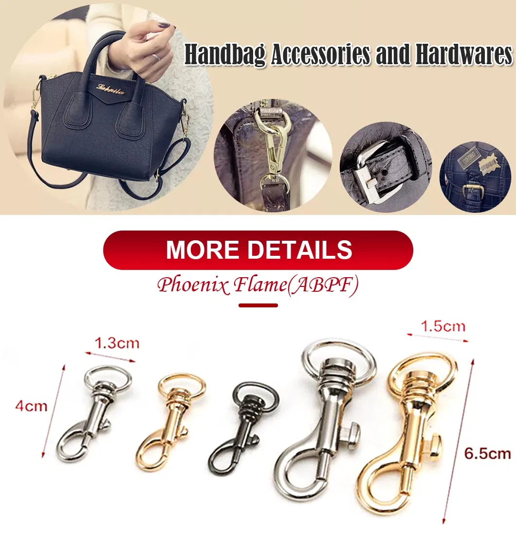 Custom Wholesale Handbag Accessory Lobster Swivel Clasp Lanyard Hook Metal Trigger Swivel Snap Hooks Black Color for Bag Strap