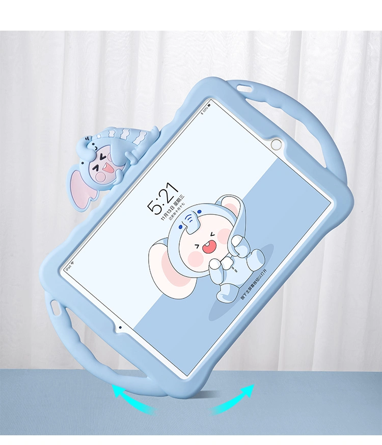 Cute Cartoon Kids Shockprooof Case for iPad 10.2 10.9 PRO 11 Silicone Elephant Case Cover with Handle