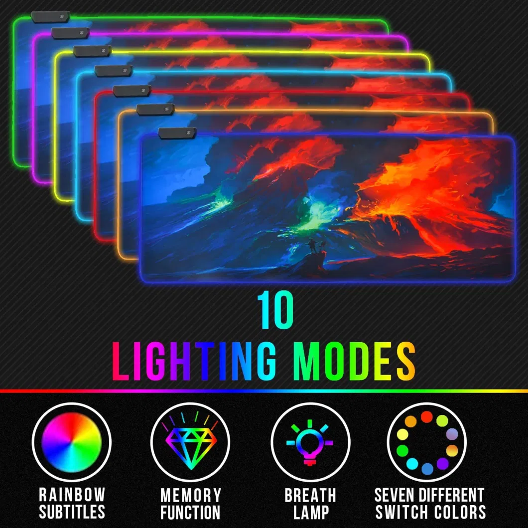 Large Oversized Custom Lighting RGB LED Extended USB Gaming Mouse Pad