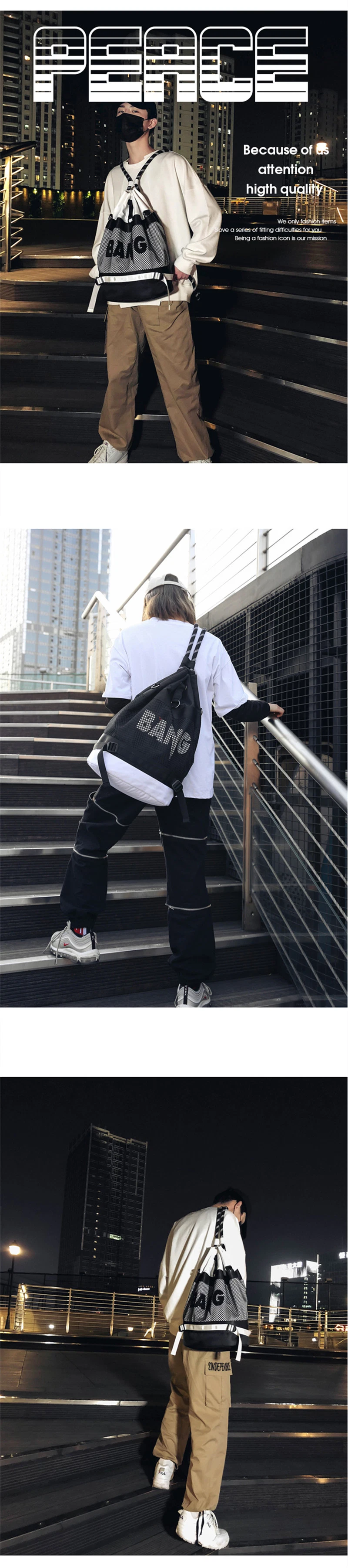 Sh2212 Waterproof Luxury Logo Women Soccer Custom Bag Gym Backpacks Shoe Compartment Basketball Volleyball Casual Sport Drawstring Backpack