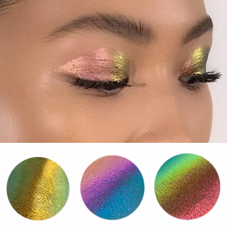 Wholesale Cosmetics Pigments Makeup Beauty Decoration Glitter Eyeshadow Private Label Cosmetics Brown Eye Shadow Chameleon Pigment