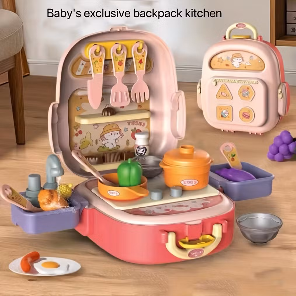 Wholesale Kitchen Play House Backpack Colored Mud Suit Kids Intelligence Clay Playdough Toys DIY Play Dough Tool Toy Funny Air Dry Clay