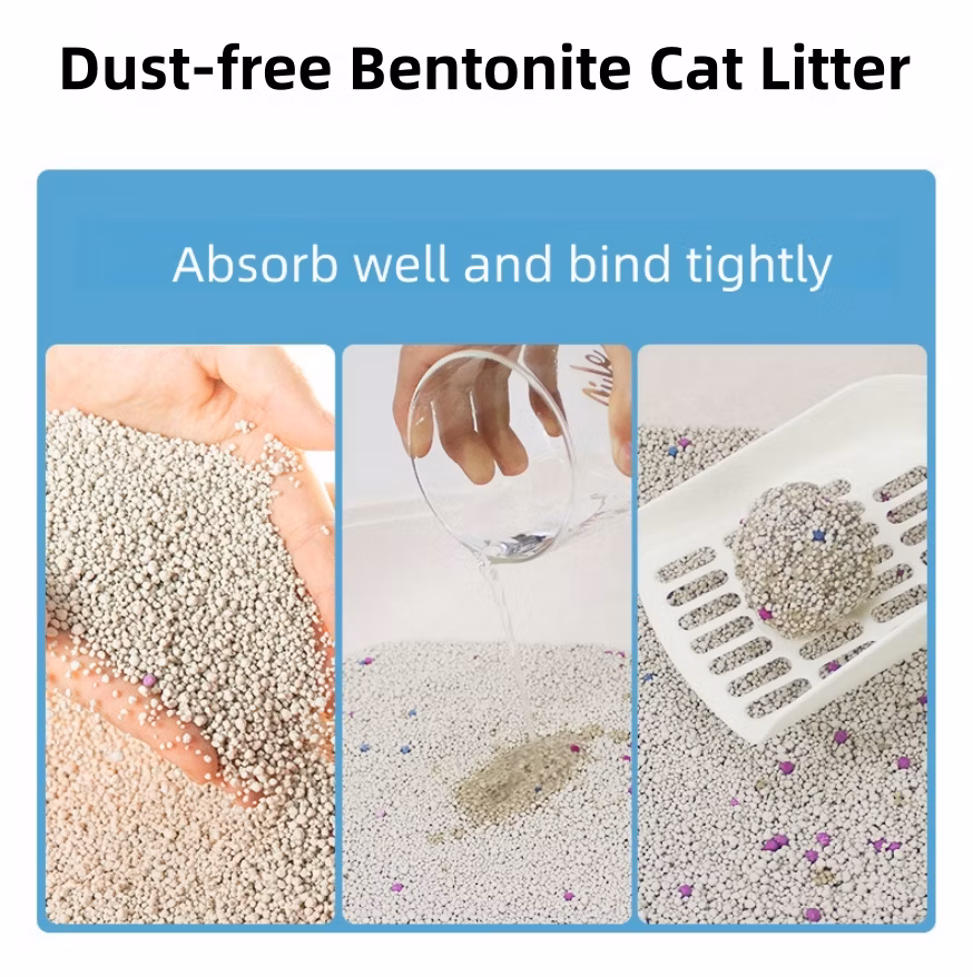 Custom Scents Fragrances Cat Toilet Cleaning 0.5-2.5mm Domestic Minerals 1-4mm Bentonite Ball Sands Colored Ball Bentonite Cat Litters Sands Clays
