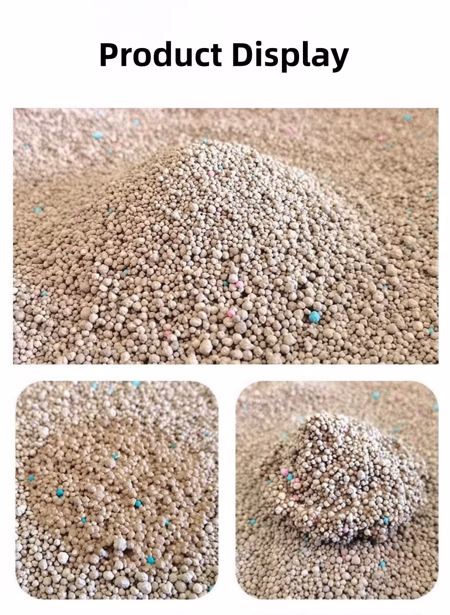 Custom Scents Fragrances Cat Toilet Cleaning 0.5-2.5mm Domestic Minerals 1-4mm Bentonite Ball Sands Colored Ball Bentonite Cat Litters Sands Clays