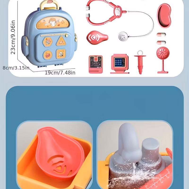 Wholesale Kitchen Play House Backpack Colored Mud Suit Kids Intelligence Clay Playdough Toys DIY Play Dough Tool Toy Funny Air Dry Clay