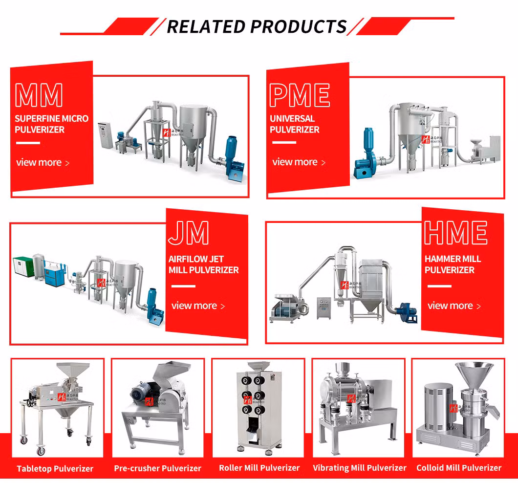 Ultrafine Grinding Air Jet Mill /Fluid Energy Mill for Chemicals/ Minerals/Electronics/ Pharmaceuticals/ Coatings/ Dyes/ Pesticides
