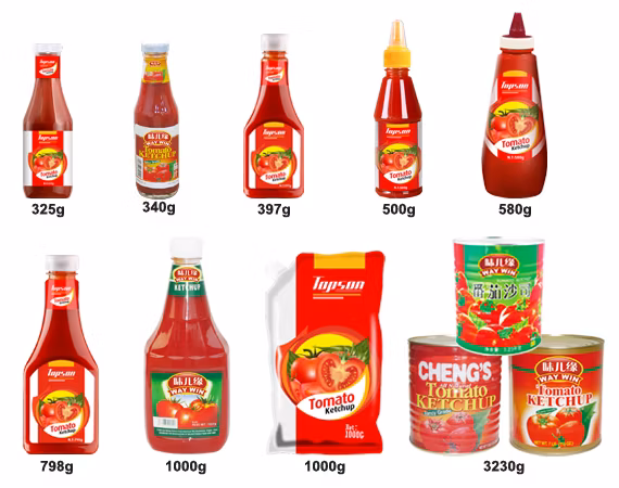 Fresh Tomato Paste Canned Tomato Ketchup with Factory Supplier in China
