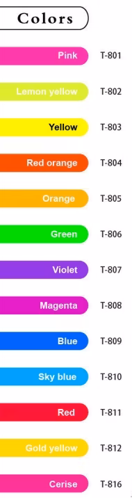 Fluorescent Pigment with High Quality for Art Paints and Water-Based Textile Printing.