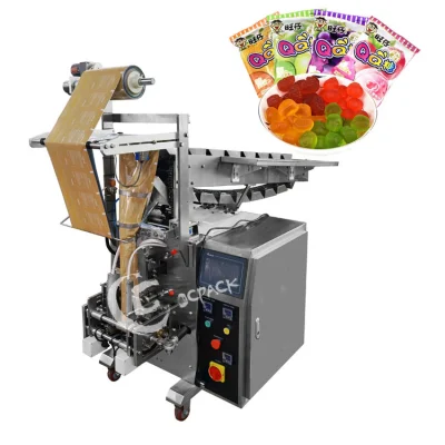 Semi-Automatic Small Vertical Chain Bucket Packaging Gummy Bear Soft Candy Packing Machine