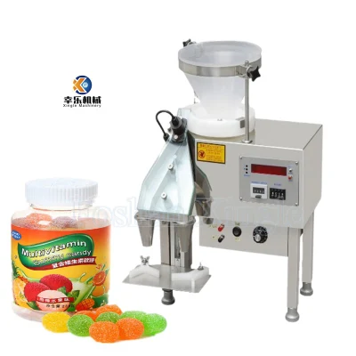 Semi-Automatic Tablet Capsule Softgel Pill Gummy Soft Bear Candy Suger Filling Counter Bottling Counting Machine