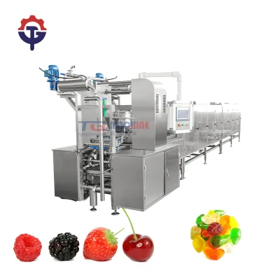 Full Automatic Confectionery Production Line Organic Vitamin Gummy Bear Soft Jelly Candy Depositing Making Machine