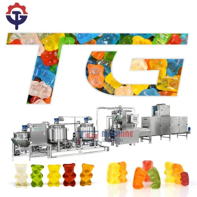 Full Automatic Center Filling Bear Soft Gummies Bear Candy Production Line for Sale