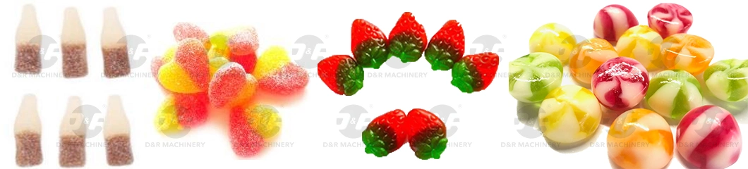 Full Automatic Gummy Candy Making Machine with Servo Driven One &amp; Two Colour Jelly Candy Depositor