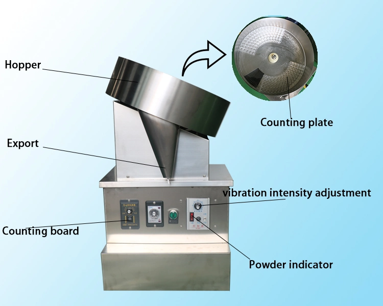 Semi Automatic Caspule Chewing Gum Seed Candy Gummy Counting Machine