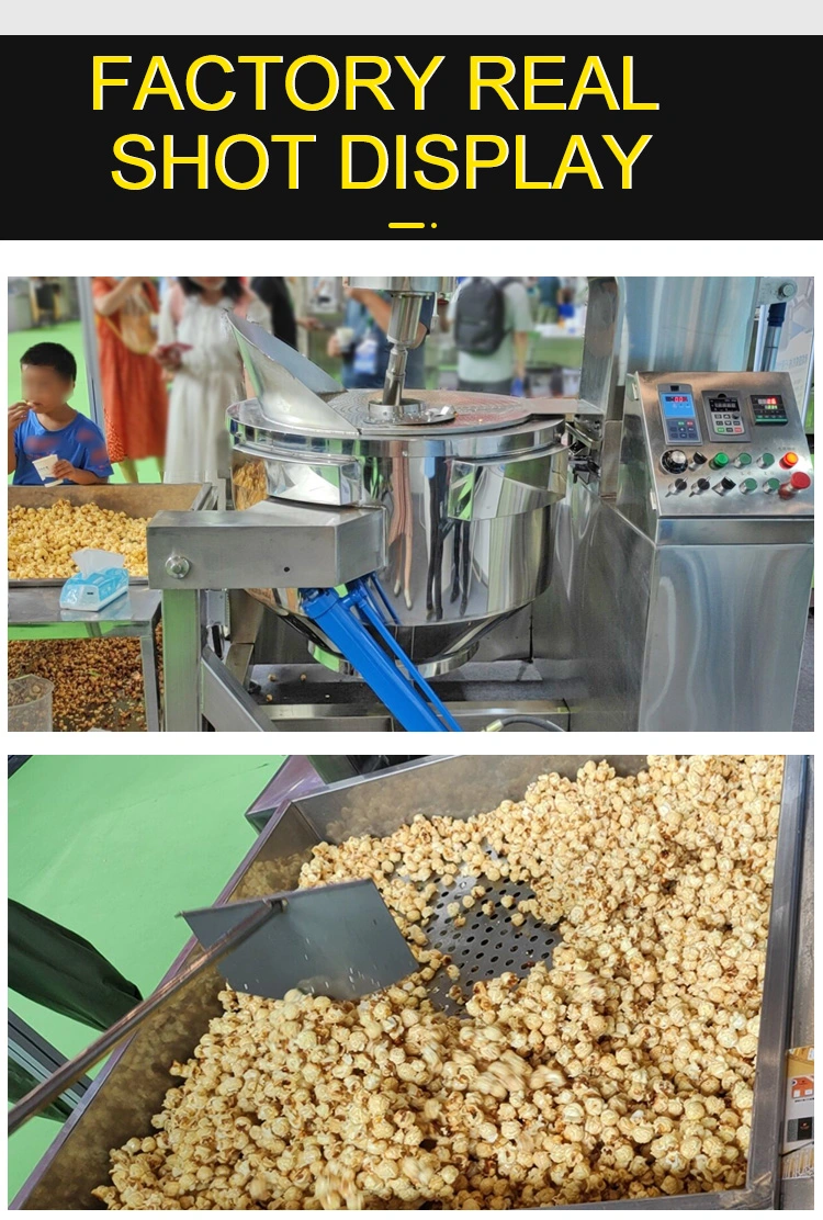 Caramel High Quality Gas Industrial Making Machines Automatic Sweet Commercial Popcorn Packing Machine