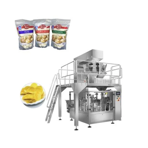 Puff Corn Soft Candy and Nuts Automatic Pre-Made Pouch Doypack Packing Machine Granules Packaging Machine with Multihead Weigher