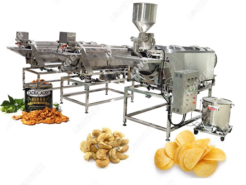 Stainless Steel Popcorn Caramel and Flavors Coating Machine Seasoning Cube Making Machine From Locust Beans