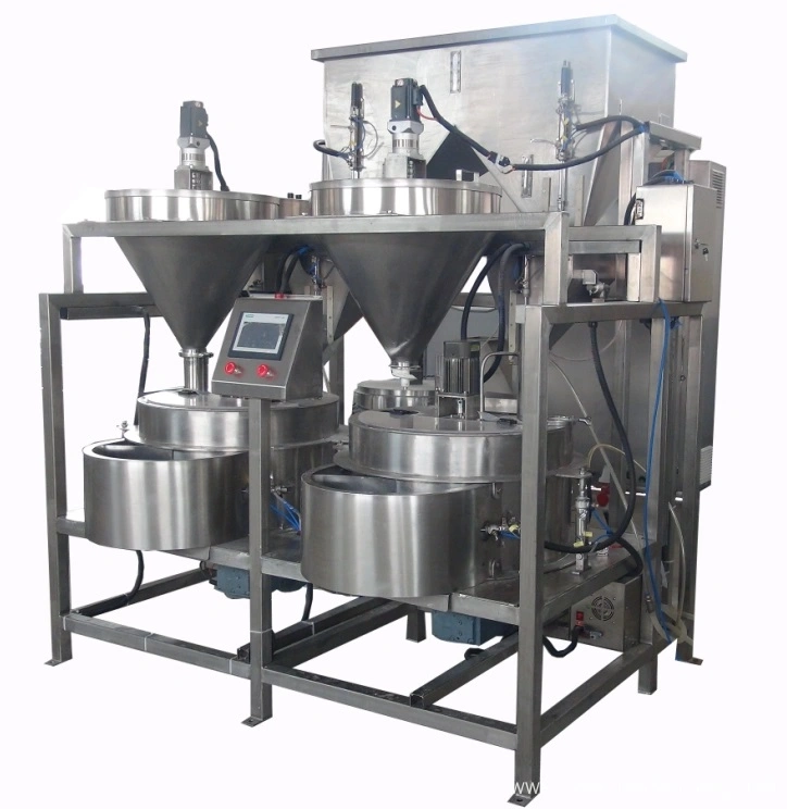 Automatic Coating Machine Double Drums Design for Bigger Capacity Coating Machine