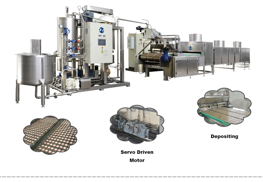 Professional Manufacturer Full Automatic PLC Controlled Hard Candy Production Line Sweet Candy Depositing Making Machine with CE Certificates