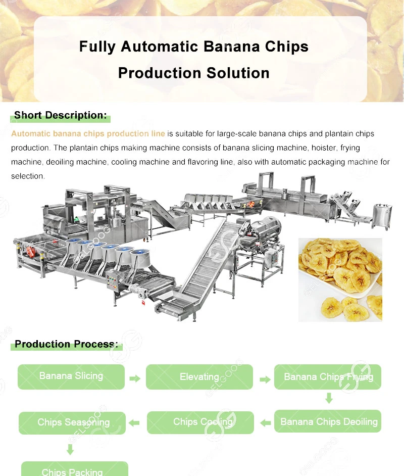 500kg/H High Quality Sweet Snack Banana Processing Plant Philippines Banana Chips Making Machine Automatic