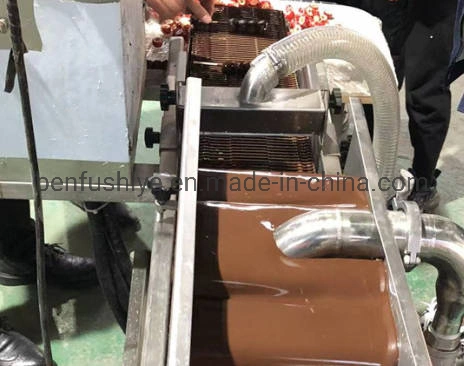 China Professional Small Chocolate Bar Peanut Date Snack Food Making Coating Enrobing Machine