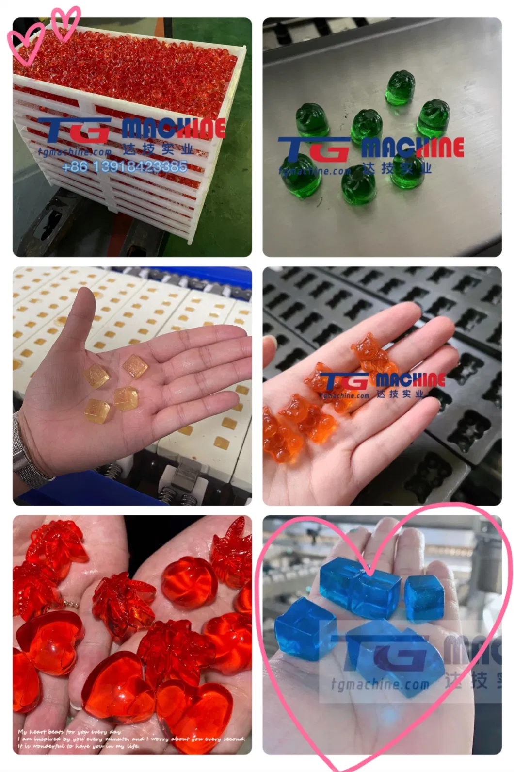 150kg Per Hour Capacity Jelly Candy Production Line