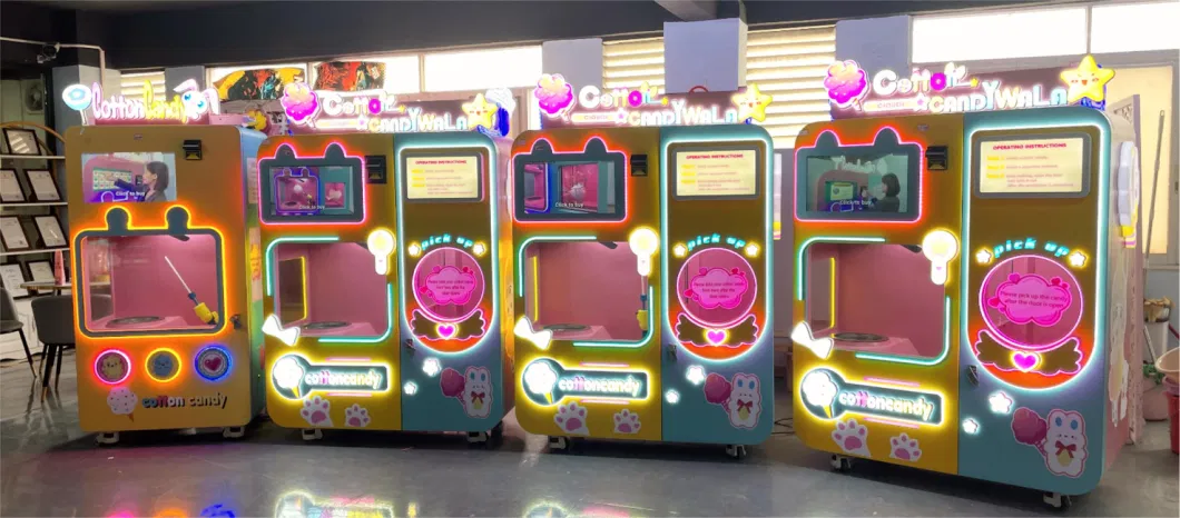 Automatic Cotton Candy Vending Machine Cotton Candy Sweets Making Machine