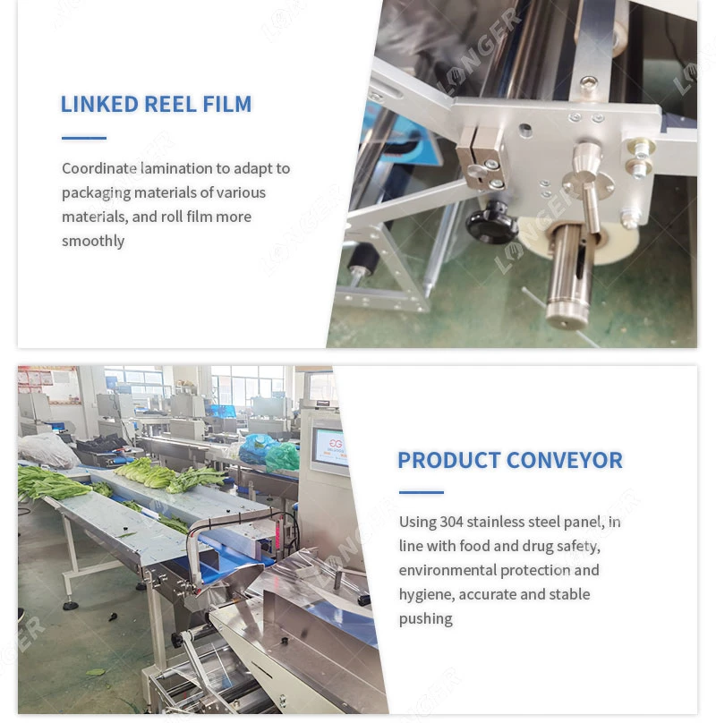 Manufacturer Automatic Peanut Nougat Chikki Pillow Package Packing Small Soft Sweet Candy Packaging Machine