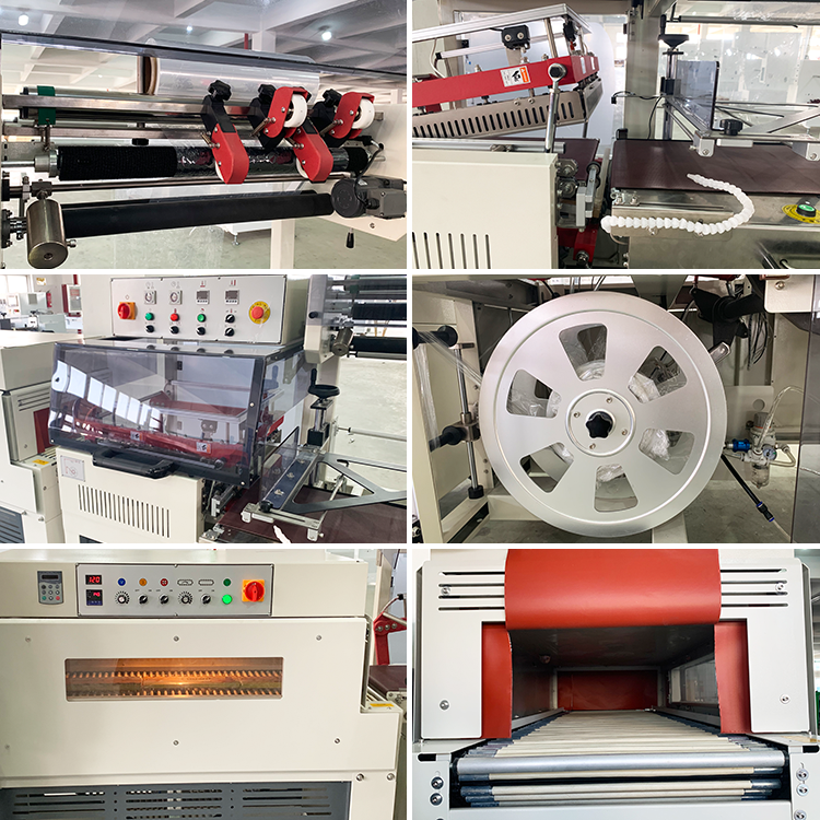 Full-Automatic POF Film L Sealer Shrink Packing Machine for Confectionery Box Vegetable Fruit Trays Wrapping