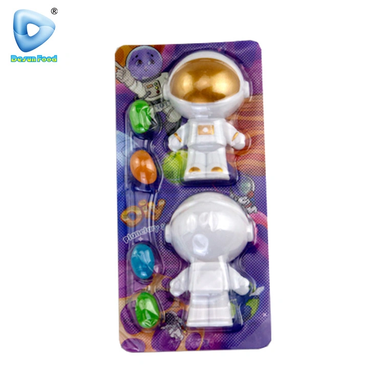 Hot Selling Wholesale Kids Cartoon Spaceman Toy with Jelly Bean Candy