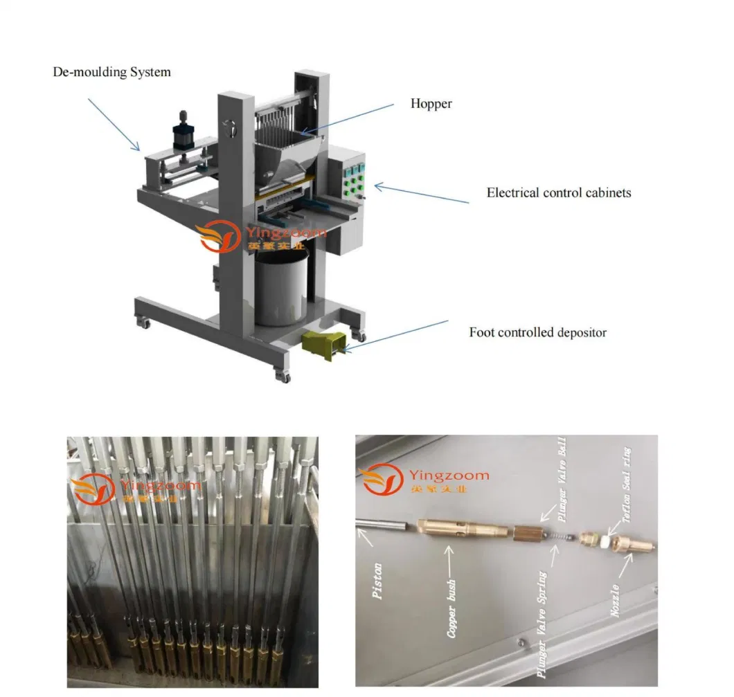 Yingzoom Custom Semi-Automatic Snack Bear Gummy Candy Depositor Jelly Candy Making Machine