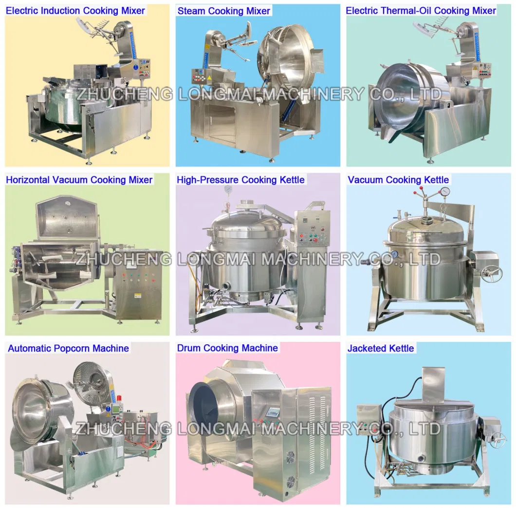 Electromagnetic Strawberry Jam Making Machine Fruit Jacketed Kettle Caramel Sauce Cooking Mixer Machine for Sale