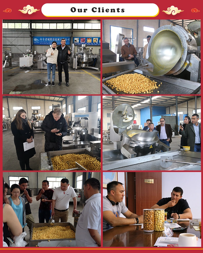 130kg/H Automatic Caramel Flavored Commercial Mushroom Popcorn Making Maker Machine Manufacturer