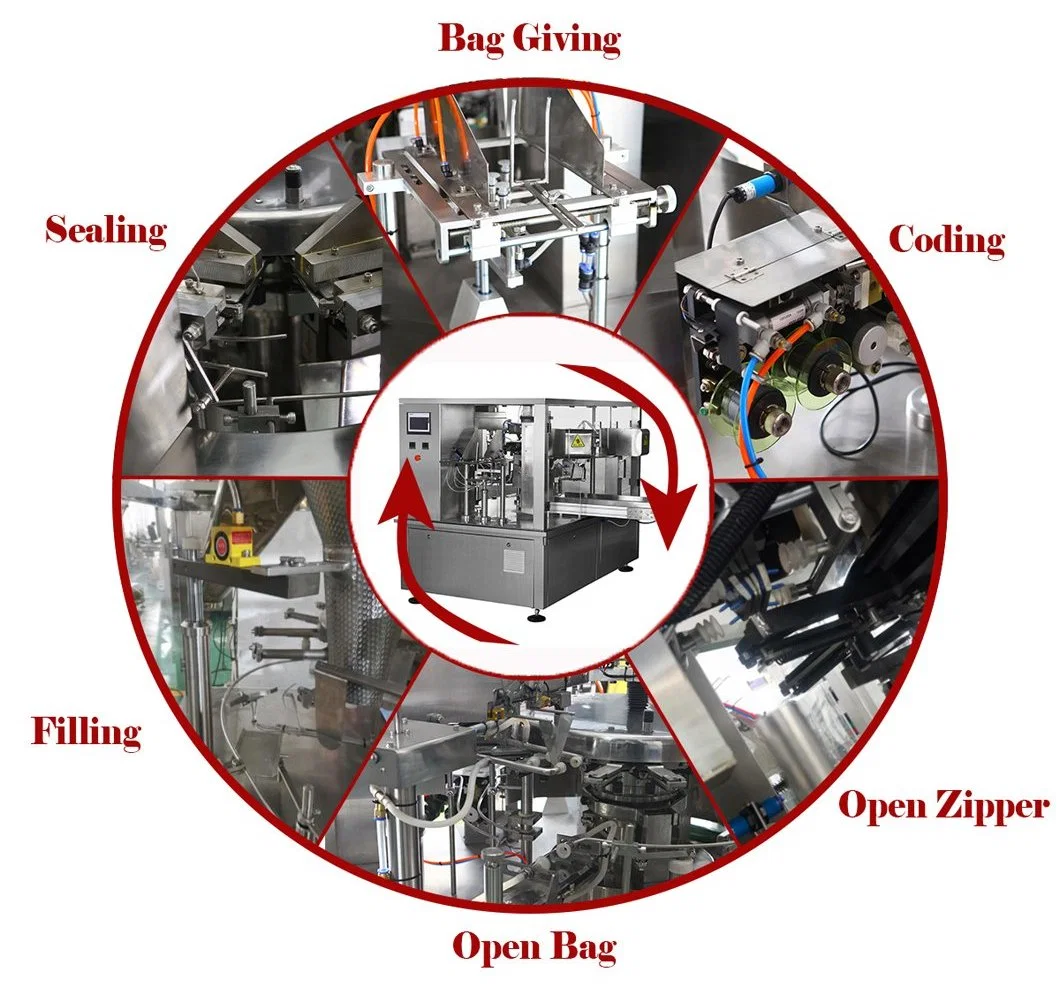 Automatic Gummy Bear Weigh Filling Packaging Machine Doypack Candy Packing Machine