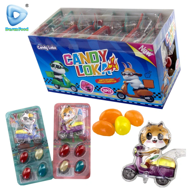 Wholesale Kids Cartoon Motorcycles Whistle Toy with Jelly Bean Candy