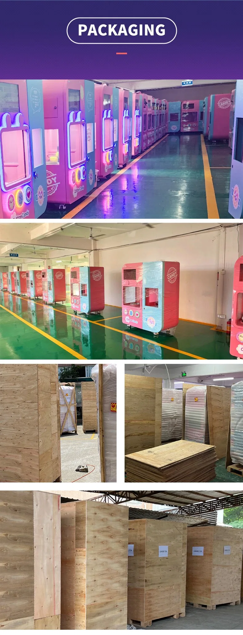 Touch Screen Custom Making Cotton Candy Vending Machine