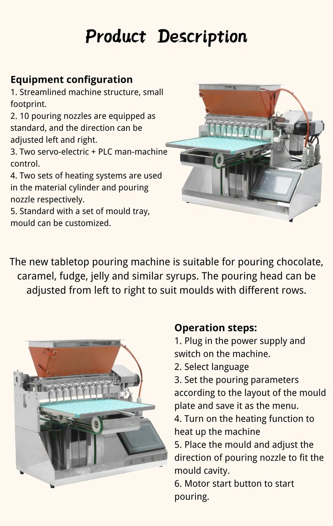 Factory Price Thc Candy Depositing Equipment for Gel Gummy Tabletop Candy Making Machine From Lom