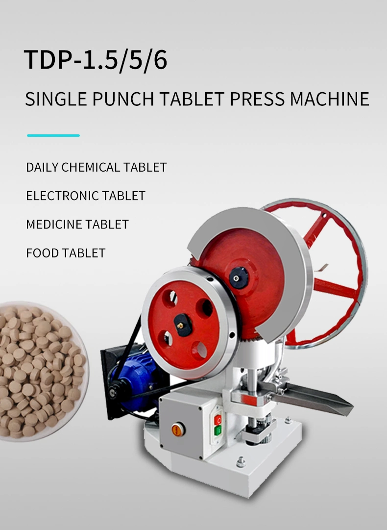 Hanyoo Tdp-6 Small Scale Chewing Tablets Candy Pills Single Punch Tableting Machine Tablets Press Machine