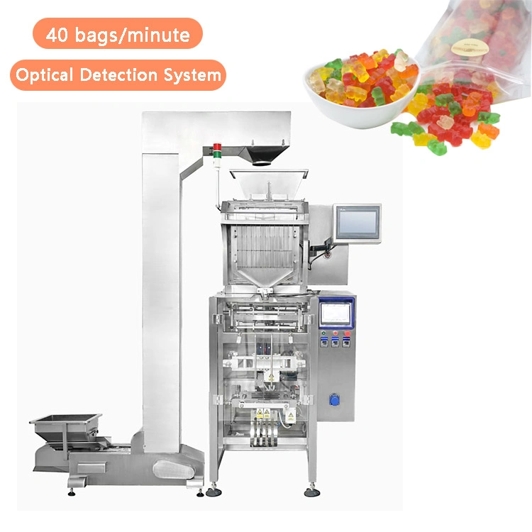 Easy to Operate Automatic Counting Snacks Soft Gummy Bear Candy Packing Packaging Machine with Multihead Weigher