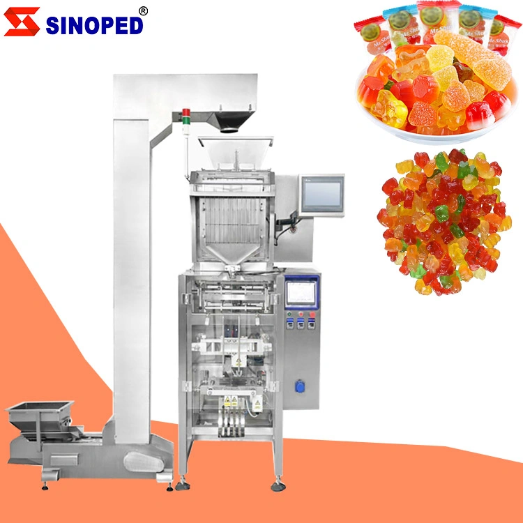 Easy to Operate Automatic Counting Snacks Soft Gummy Bear Candy Packing Packaging Machine with Multihead Weigher