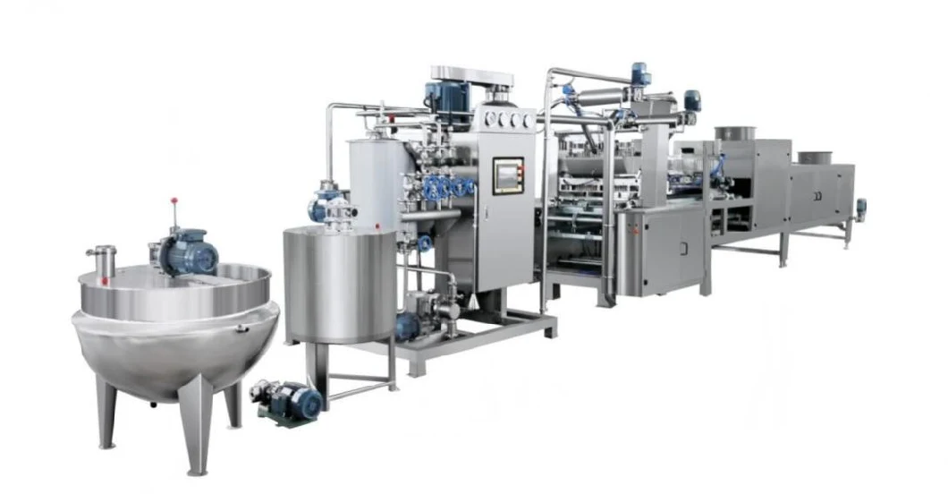 Fully Automatic Stainless Steel Gummy Bear Jelly Lollipop Candy Production Line Candy Making Machine