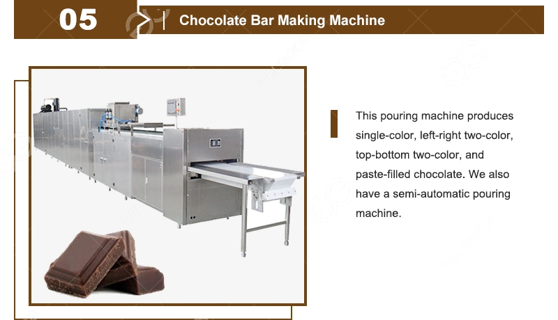 Small Automatic Candy and Chocolate Bean Making Machine Protein Bar Chocolate Production Line