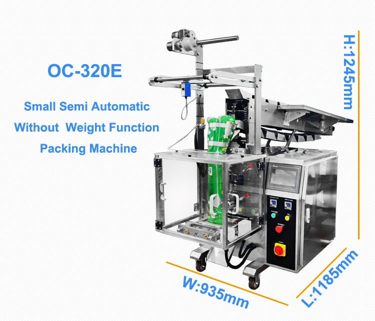 Semi-Automatic Small Vertical Chain Bucket Packaging Gummy Bear Soft Candy Packing Machine