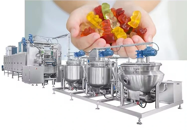 Soft Jelly Candy Beans Depositor Vitamin Gummy Bear Making Machine